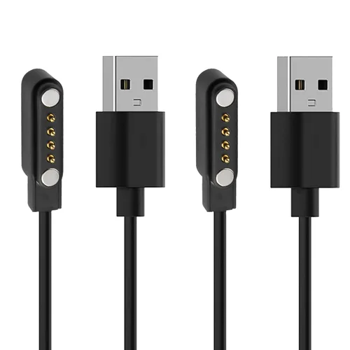 Vista 2 de Paquete de 2 cables de carga magnéticos de 4 pines para Sedzofan Y16B Kids Smart Watch Charger Cable de carga USB