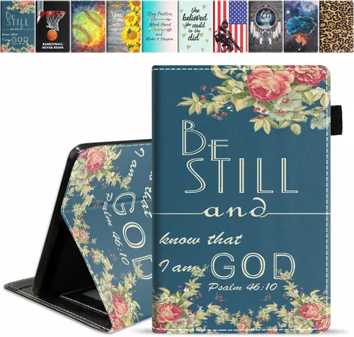 Vista 15 de Funda para tablet Amazon Fire HD 10 de 10.1 pulgadas (9ª/7ª generación, versión 2019/2017) – Funda de piel sintética con soporte para tarjeta