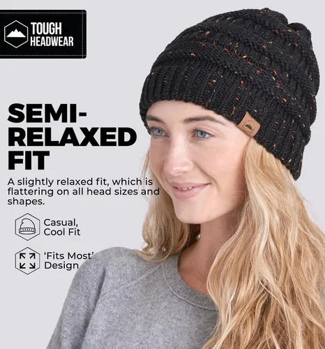 Vista 78 de Gorro de punto para mujer, cálido y suave, elástico, para clima frío de Tough Headwear