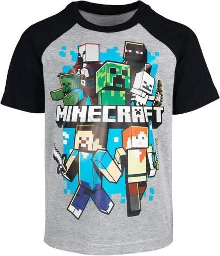 Vista 3 de Minecraft Conjunto de pantalones cortos de rizo francés para niños