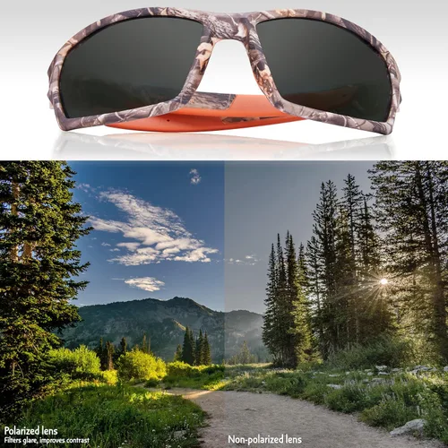 Vista 2 de BRUBAKER Gafas de sol polarizadas de camuflaje para pesca y caza, lentes