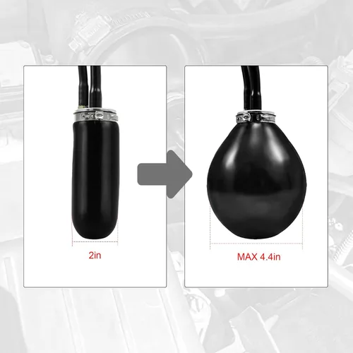 Vista 3 de Adaptador de admisión fácil con sellado fuerte vejiga expandible Máquina de humo Evap automotriz, accesorios para probador de fugas, máquina
