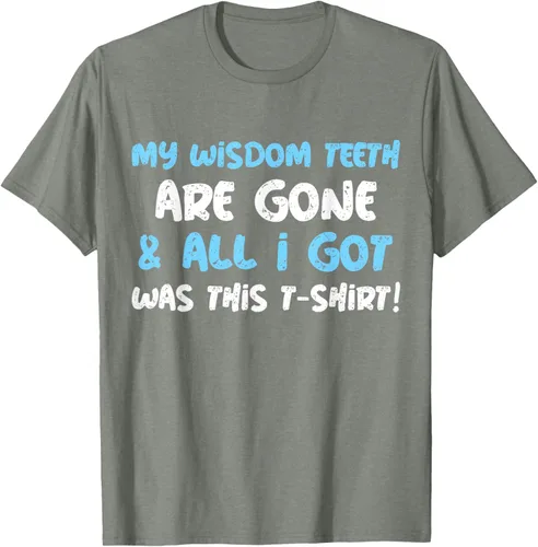 Vista 22 de My Wisdom Teeth Are Gone! Camiseta divertida de muelas del juicio, Negro