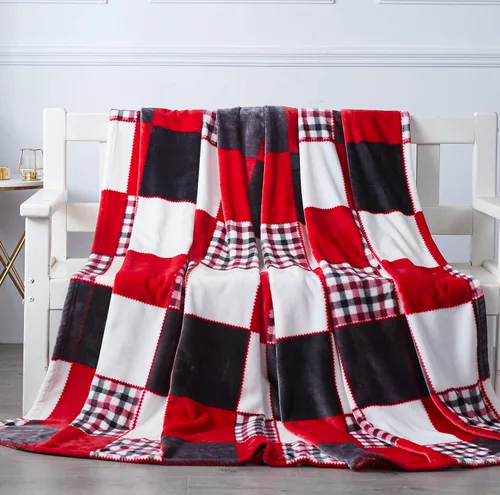 Vista 9 de Tache Farmhouse - Manta de felpa decorativa de doble cara para cama.