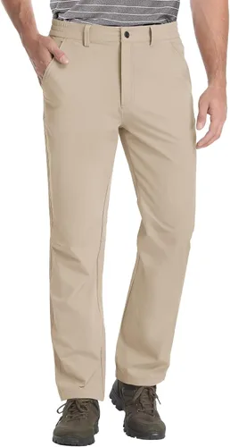 Vista 2 de MAGCOMSEN Pantalones de golf para hombre, elásticos, de secado rápido, ligeros, casuales, con 3 bolsillos