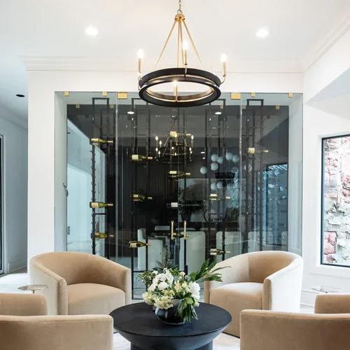 Vista 3 de Capital Lighting 447361KR Finn - Candelabro redondo de madera de mango hecho a mano, 6 luces, 360 vatios totales, 27 pulgadas de alto x 31 pulgadas