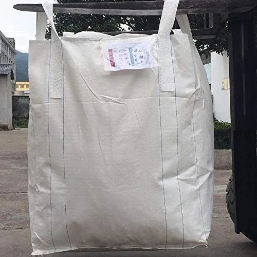 Vista 2 de Paquete de 5 bolsas FIBC a granel, 1 tonelada, 35 pulgadas de largo x 35 pulgadas de ancho x 43 pulgadas de alto, 2200 libras SWL, resistente