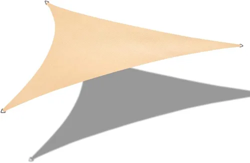 Vista 10 de Alion Home Toldo parasol tejido triangular impermeable de 10 x 10 x 10 pies en colores vibrantes (gris)