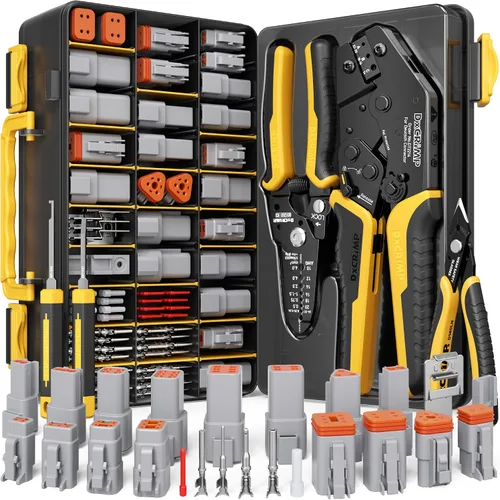 Vista 9 de Kit de herramienta de crimpado de conectores DxCRIMP Deutsch DT Series, conectores eléctricos impermeables para automóviles de 2/3/4/6 pines