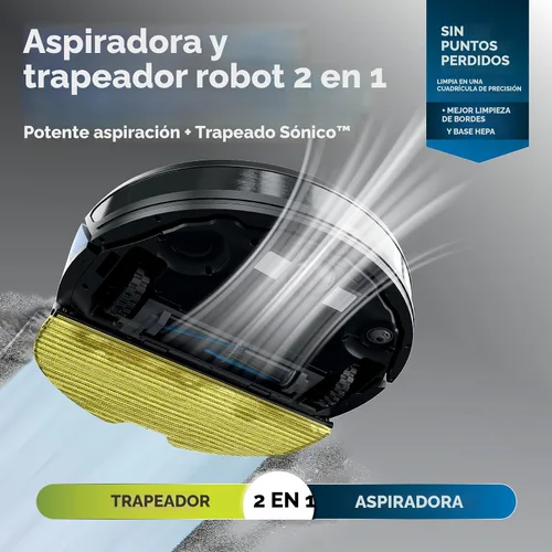 Vista 2 de Shark Matrix Plus Robot Aspiradora y Trapeadora 2 en 1 con Trapeado Sónico, Matrix Clean, Mapeo del Hogar, Base de Vaciado Automático HEPA sin