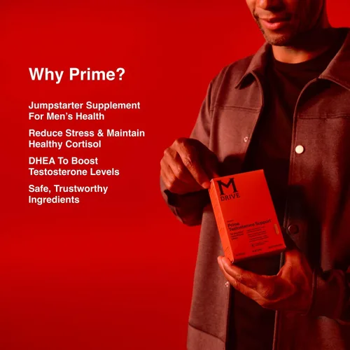 Vista 3 de Mdrive Prime - Suplemento de soporte T para hombre, energía máxima, enfoque y músculo magro, Ashwagandha KSM-66, refuerzo de óxido nítrico S7