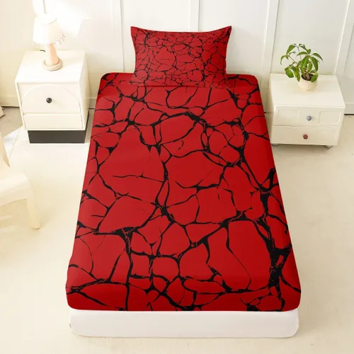 Vista 11 de Erosebridal Sábana bajera ajustable de mármol metálico dorado, tamaño individual, sábanas de cama con purpurina dorada negra, diseño de textura