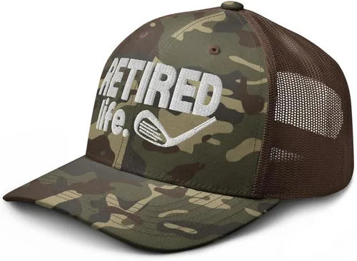 Vista 3 de Nomi Q Retired Life Golf Hat Retirement Gift Camouflage Trucker hat
