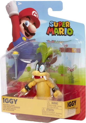 Vista 9 de Super Mario Figura de acción articulada coleccionable de Iggy Koopa de 4 pulgadas con accesorio de varita, perfecta para niños y coleccionistas por