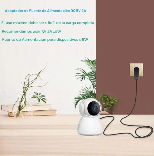 Vista 7 de Adaptador de fuente de alimentación de 5V 2A DC 10W AC/DC Adaptador de enchufe de pared 100V-240V AC a DC 5 voltios 2Amp 1Amp Cable de alimentación