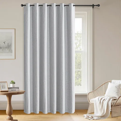 Vista 52 de Cortinas opacas para sala de estar, cortinas 100% opacas de 90 pulgadas de largo, juego de 2 paneles de 2 paneles, con aislamiento térmico, pestaña