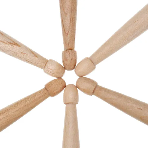 Vista 4 de Antner 3 pares de baquetas de madera de arce 7A para niños y principiantes