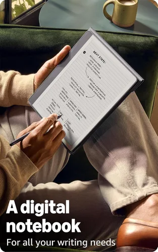 Vista 3 de Nuevo Amazon Kindle Scribe (16 GB). Pantalla rediseñada con bordes uniformes. Ahora escribe directamente en libros y documentos. Con resumen