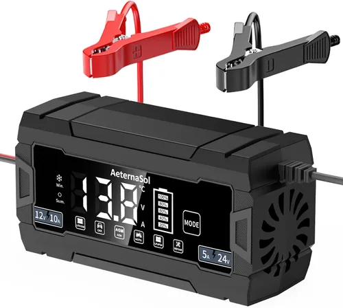 Vista 10 de Cargador de batería de coche inteligente 12A, cargador de mantenimiento de 12V 12A
