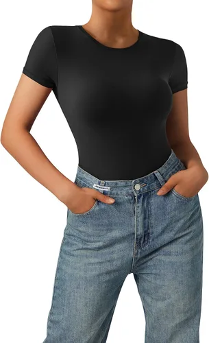Vista 5 de MOOSLOVER Body sin mangas con cuello cuadrado para mujer, con control de abdomen, moldeador de tanga