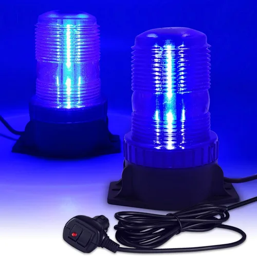 Vista 12 de Luz estroboscópica LED, luces intermitentes de seguridad de emergencia de 12 V-24 V con cable magnético y cable recto de 16.4 pies para vehículo