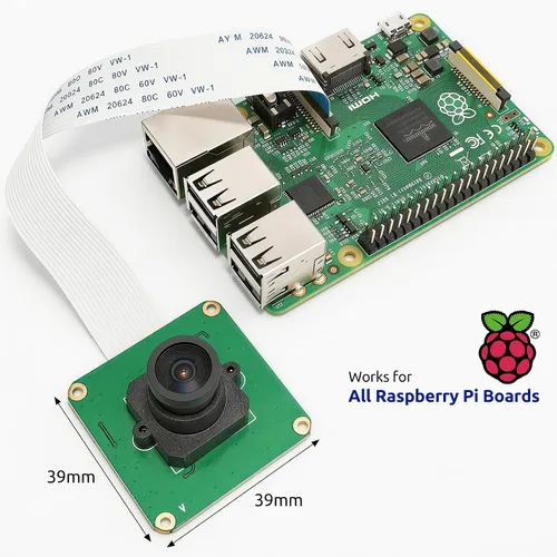 Vista 3 de Módulo de cámara Raspberry Pi 5MP 1080P OV5647 Sensor con filtro IR M12 FOV90 LEN para Raspberry Pi 5, Pi4, Pi 3 B+, Pi 3, Pi 2, Pi B+, Pi A, Pi Zero