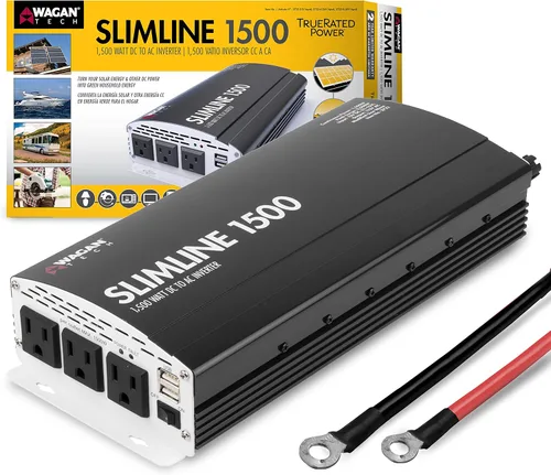 Vista 15 de Wagan 3716 500W Línea delgada Inversor de CA a CC 500W TrueRated Inversor de potencia con capacidad de sobrecarga de 1000W