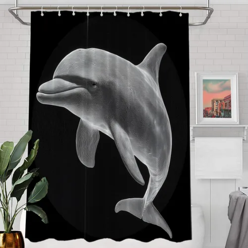 Vista 85 de Batmerry Maritime Nautical Hookless Shower Curtain with Snap in Liner Set, Anchors Ship Wheel Bath Curtain Magnetic Hem Quick-Drying Waterproof