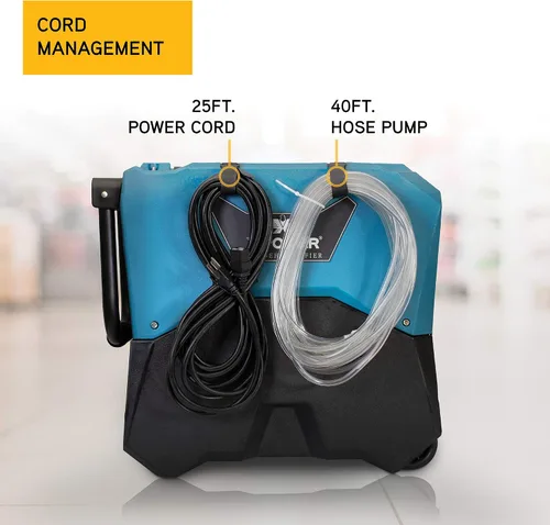 Vista 4 de XPOWER Deshumidificador LGR comercial XD-85LH para sótanos y espacios de arrastre - Azul