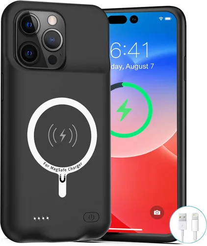 Vista 11 de Funda de batería para iPhone 11, funda de carga portátil recargable de 10000 mAh mejorada con carga inalámbrica compatible con iPhone 11