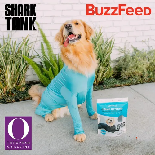 Vista 3 de Enterizo deportivo para perro Shed Defender para la caída del pelo, visto en Shark Tank, liviano y transpirable, traje de cuerpo para perros
