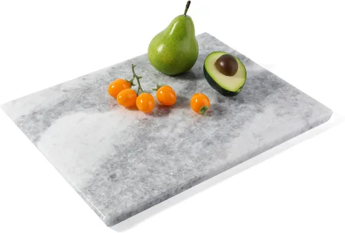 Vista 16 de Koville Tabla de cortar de mármol para cocina, tabla grande de quesos de losa de mármol de 16 x 12 pulgadas, tabla de servir rectangular