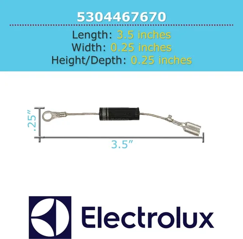 Vista 3 de Electrolux 5304467670 Frigidaire Rectificador de repuesto, negro y plateado