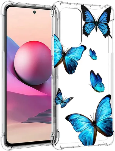 Vista 3 de Funda para Redmi Note 10 (4G)/para Redmi Note 10S M2101K7BG Funda transparente para niñas mujeres, TPU suave a prueba de golpes Funda protectora