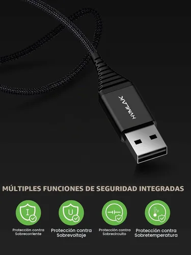 Vista 5 de HVMLAK Bluetooth 5.3 Aux Adaptador de coche Plug and Play, USB Powered, 80cm Braided Cable, Enhanced Microphone, Solid Metal Shell, Home Stereo