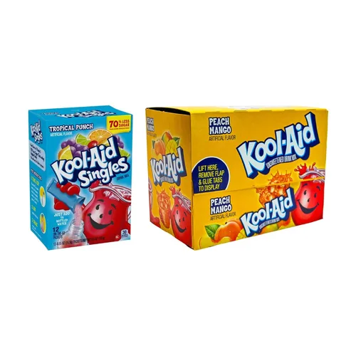Vista 11 de Kool-Aid Mezcla de bebida sin azúcar de manzana verde y sandía, sin azúcar, cero calorías, 48 unidades, sin cafeína, 1 caja de cada sabor