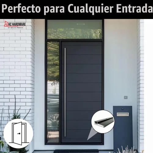 Vista 7 de KC Hardware Umbral de aluminio ajustable negro, extensión de umbral, ancho corto, diseño de tornillo oculto, resistente para uso residencial