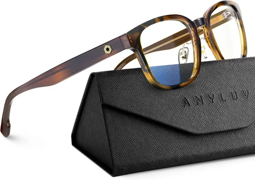 Vista 21 de ANYLUV Blue Light Glasses Men Women Computer Gaming Glasses Anti Eyestrain Lightweight Blue Light Blocking Glasses