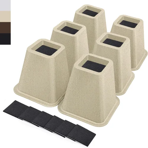 Vista 29 de ANNKUT Elevadores de cama resistentes de 6 pulgadas, elevadores de muebles para escritorio, silla, mesa o sofá, elevadores de sofá, soporta hasta