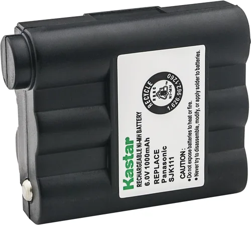 Vista 2 de Kastar Paquete de 5 baterías inalámbricas Ni-MH 6V 1000mAh, batería de repuesto para radio bidireccional Midland GXT-775 GXT-795 GXT720 GXT750