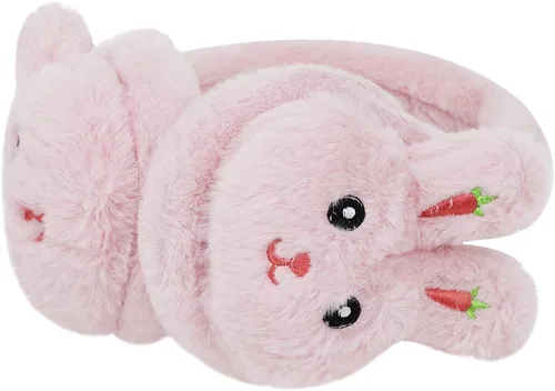 Vista 3 de Orejeras deportivas de invierno para niños y niñas, con diseño de animales, de piel sintética, para esquiar, nieve, calentadores de orejas, a prueba