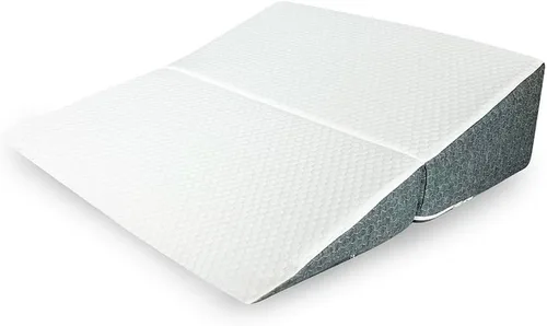 Vista 8 de AMiNA Almohada de cuña de cama – Almohada plegable de cuña de 7 pulgadas para dormir, almohada Gerd, reflujo ácido, apnea del sueño, almohada