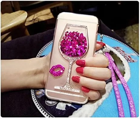 Vista 5 de Funda líquida para Samsung Galaxy S9 Plus, diseño de arena movediza con diseño de diamante 3D con purpurina brillante y estrellas flotantes