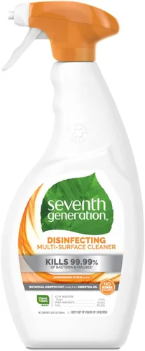 Vista 4 de Seventh Generation Limpiador en aerosol desinfectante, 26 oz. Botella de spray de gatillo, 8/cartón