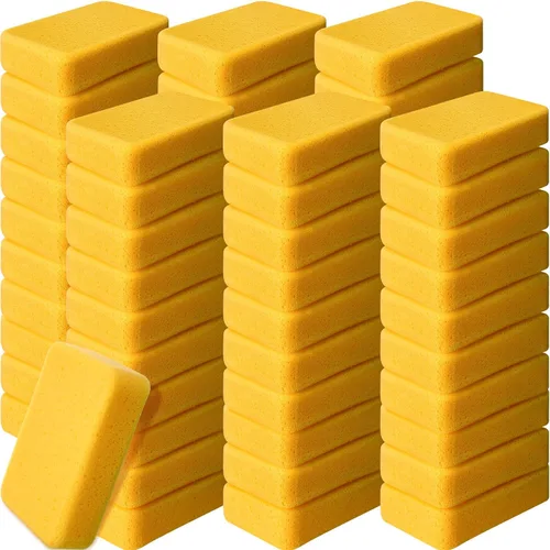 Vista 12 de Tioncy 6 esponjas grandes a granel de 7.5 x 5.5 x 1.9 pulgadas, lechada de espuma para lavado de autos, esponja de limpieza y lavado, espuma