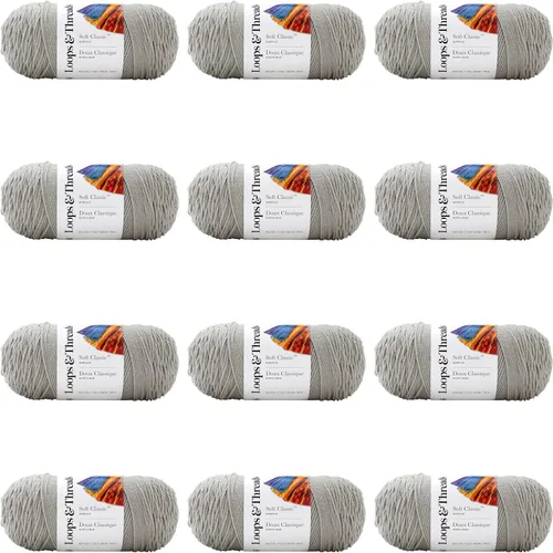 Vista 13 de MICHAELS Paquete de 12: Hilo sólido Soft Classic™ de Loops & Threads®
