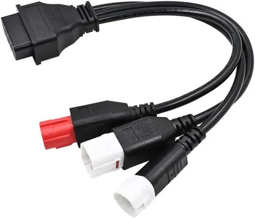Vista 4 de 3pin 4pin 6pin a 16pin cable conector 3 en 1 OBD2 adaptador de diagnóstico línea de conversión apto para Yamaha Honda Euro5 motocicleta
