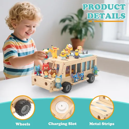 Vista 6 de para Caja Organizadora de Estantería Tonie, para Estante Magnético Tonie, Compatible con Caja Tonie Box 1/2 Reproductor, Figuras de Personajes