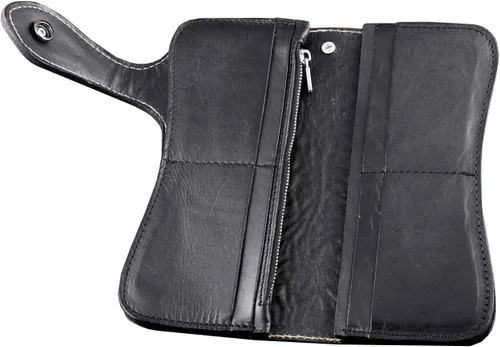 Vista 6 de Cartera larga de cuero con cadena de metal para hombre L69