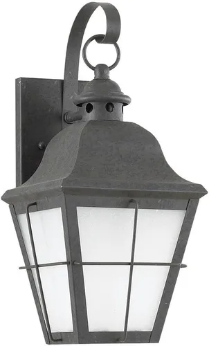 Vista 3 de Generation Lighting 89062EN3-46 - Farol de pared transicional para exteriores de Seagull, colección Chatham en acabado bronce/oscuro